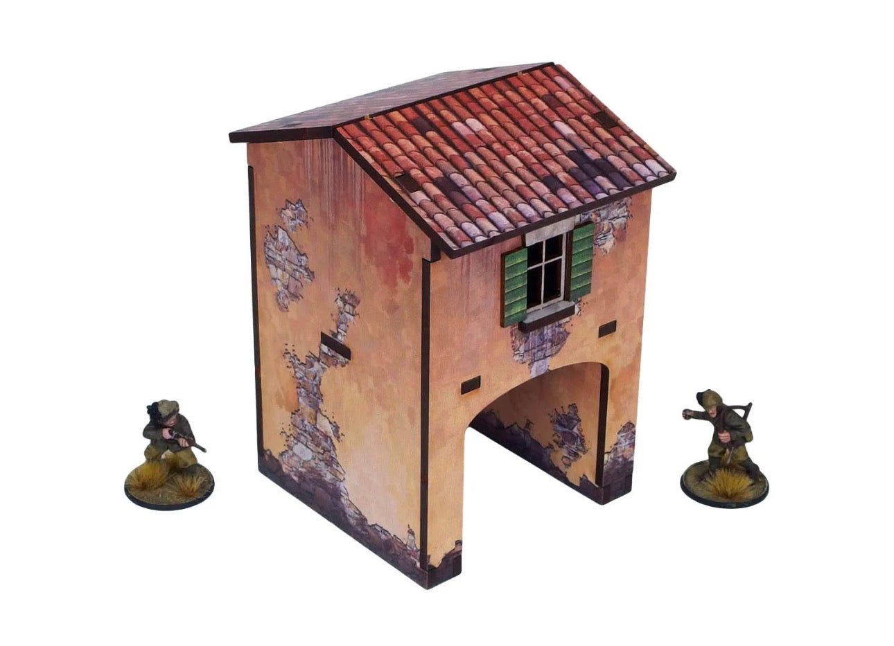 WW2 Italy Gate House (1) PREPAINTED [28mm/1:56]