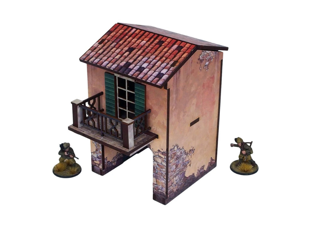 WW2 Italy Gate Balcony (1) PREPAINTED [28mm/1:56]