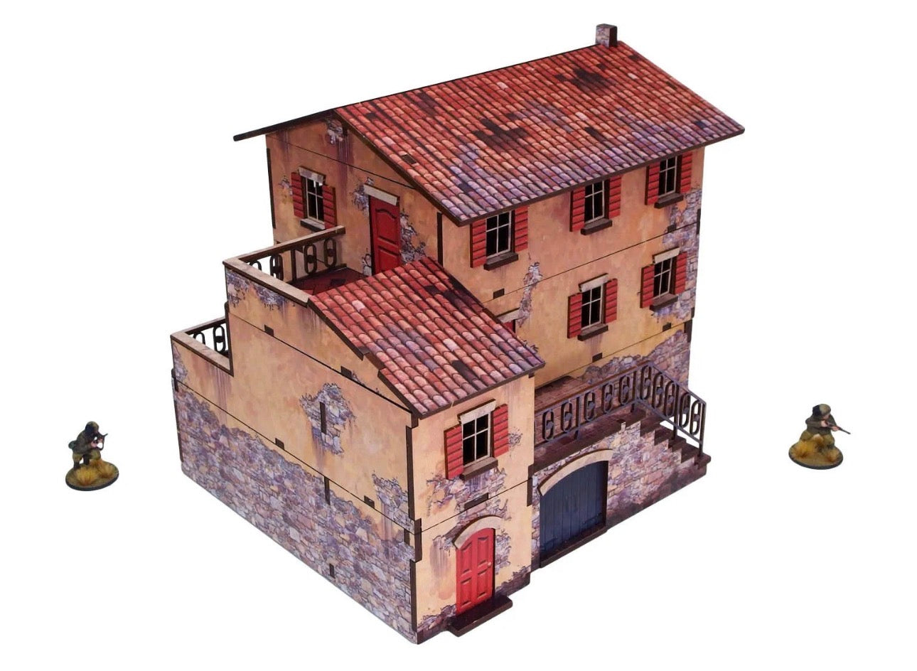 WW2 Italy Large House (1) PREPAINTED [28mm/1:56]