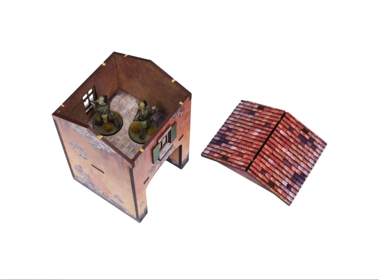WW2 Italy Gate House (1) PREPAINTED [28mm/1:56]
