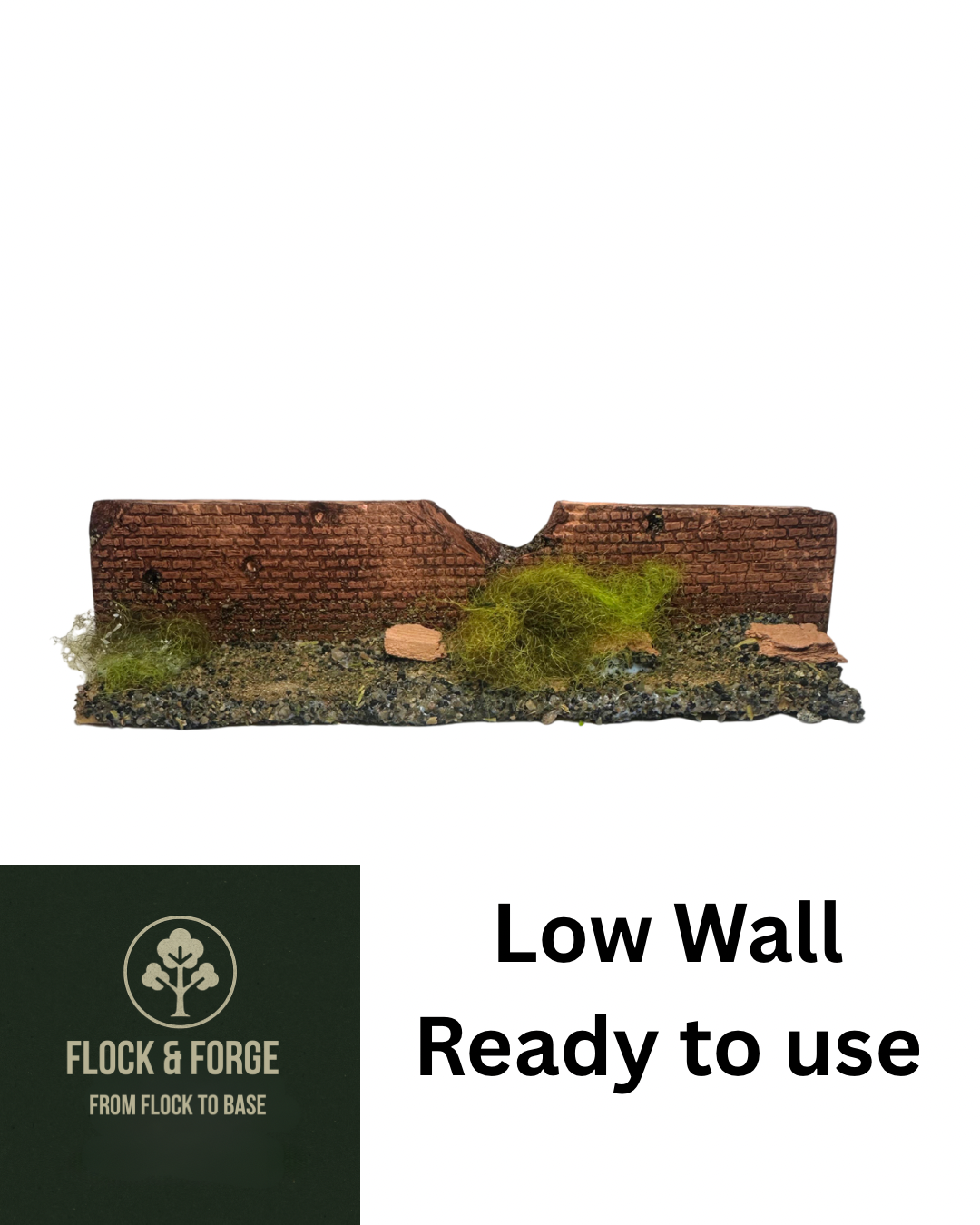 4-Inch Modular Low Brick Wall | 28mm Scenery