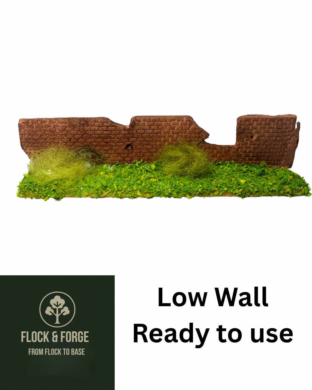 4-Inch Modular Low Brick Wall | 28mm Scenery