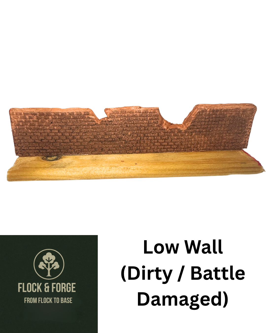 4-Inch Modular Low Brick Wall | 28mm Scenery