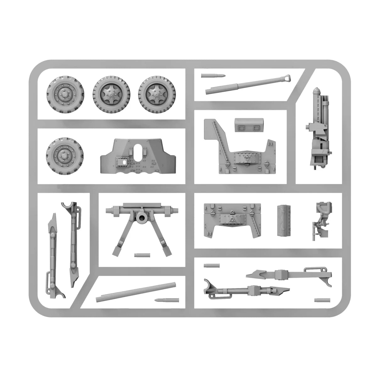 British 6-pounder anti-tank gun (plastic) - Fog of Wargames - 
