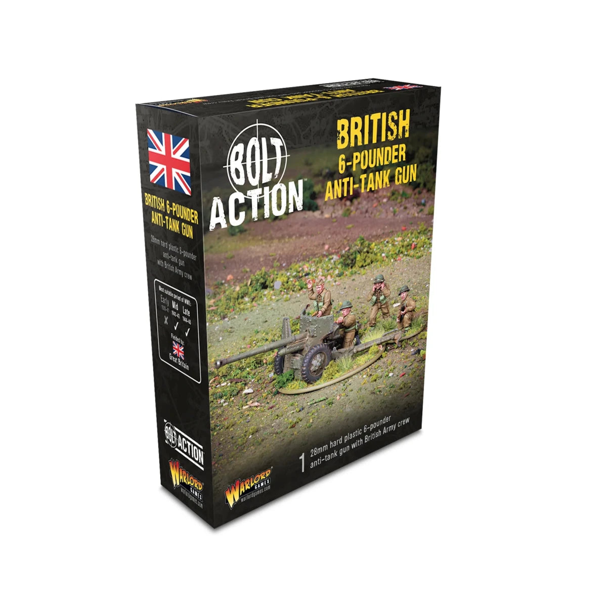 British 6-pounder anti-tank gun (plastic) - Fog of Wargames - 