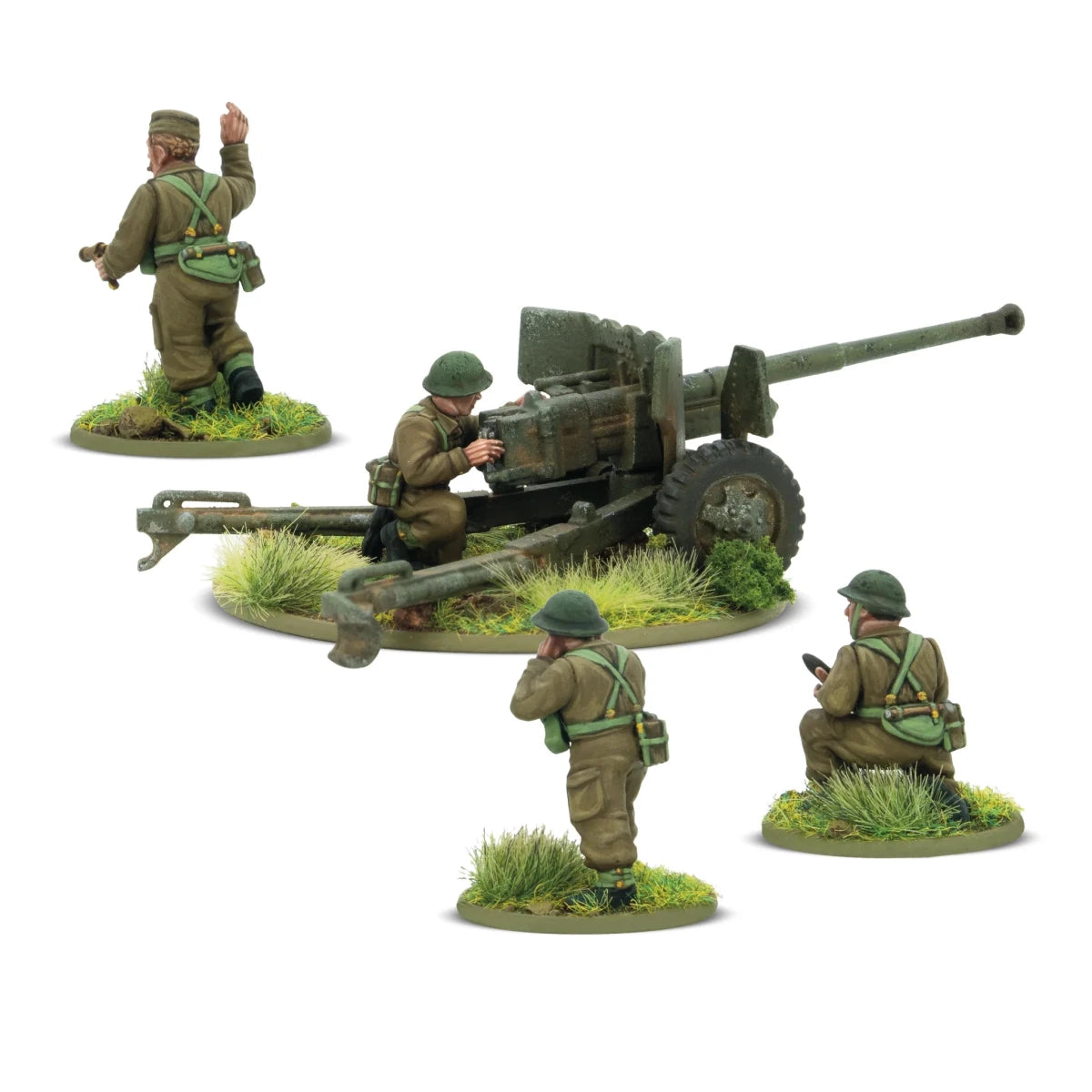 British 6-pounder anti-tank gun (plastic) - Fog of Wargames - 