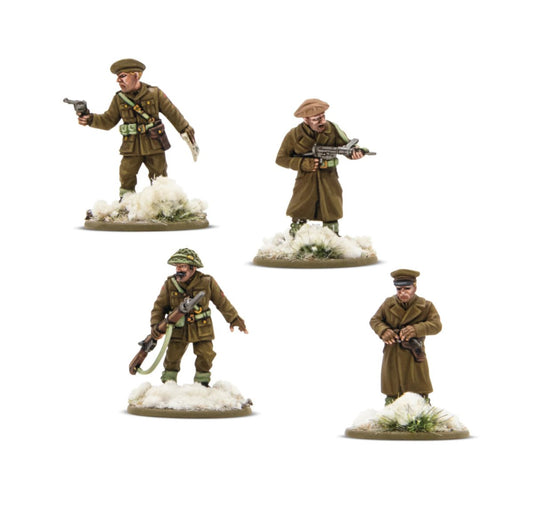 British & Canadian Infantry (Winter) Platoon Commanders - Fog of Wargames - 