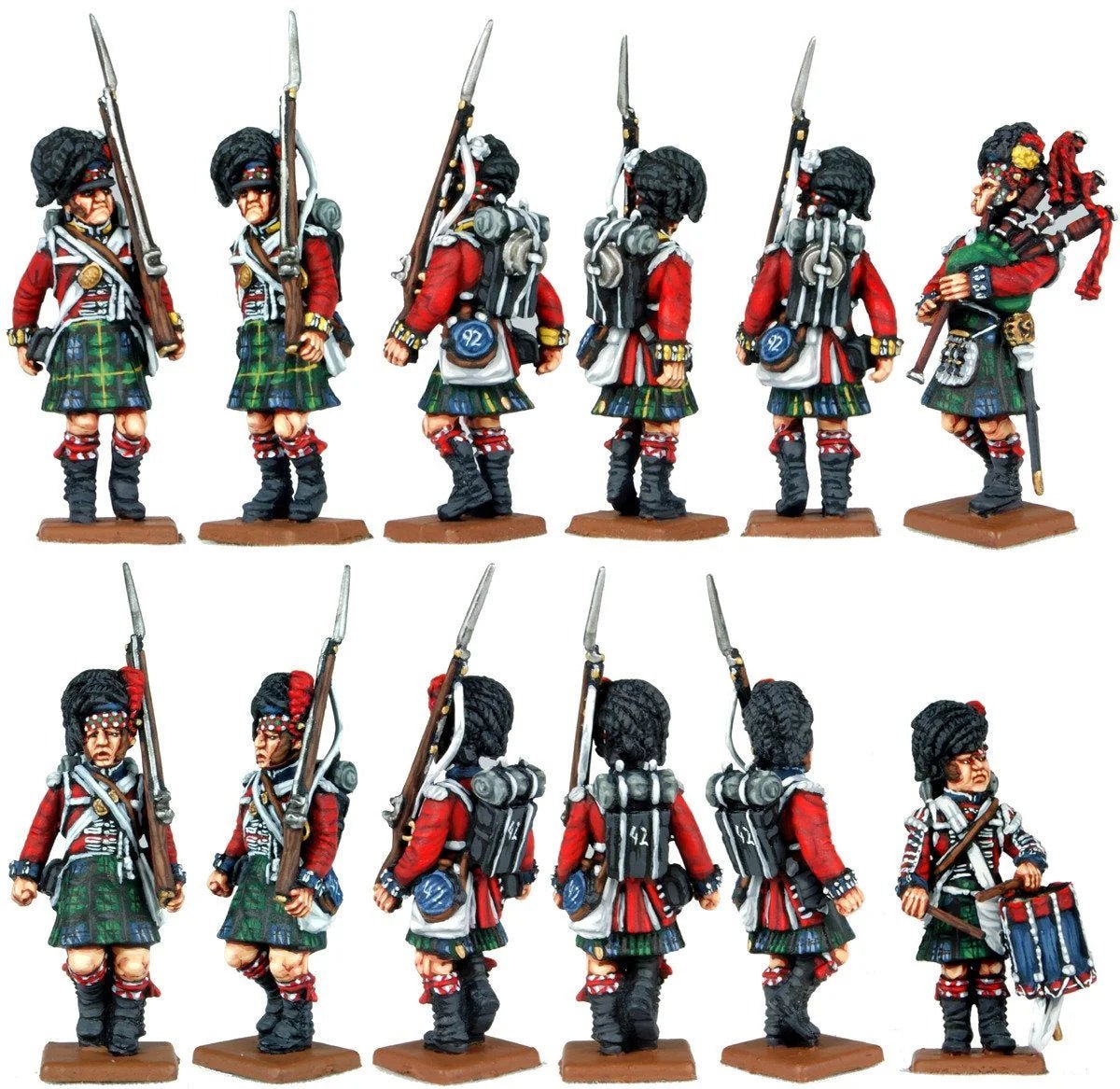 British Napoleonic Highlander Centre Companies - Fog of Wargames - 