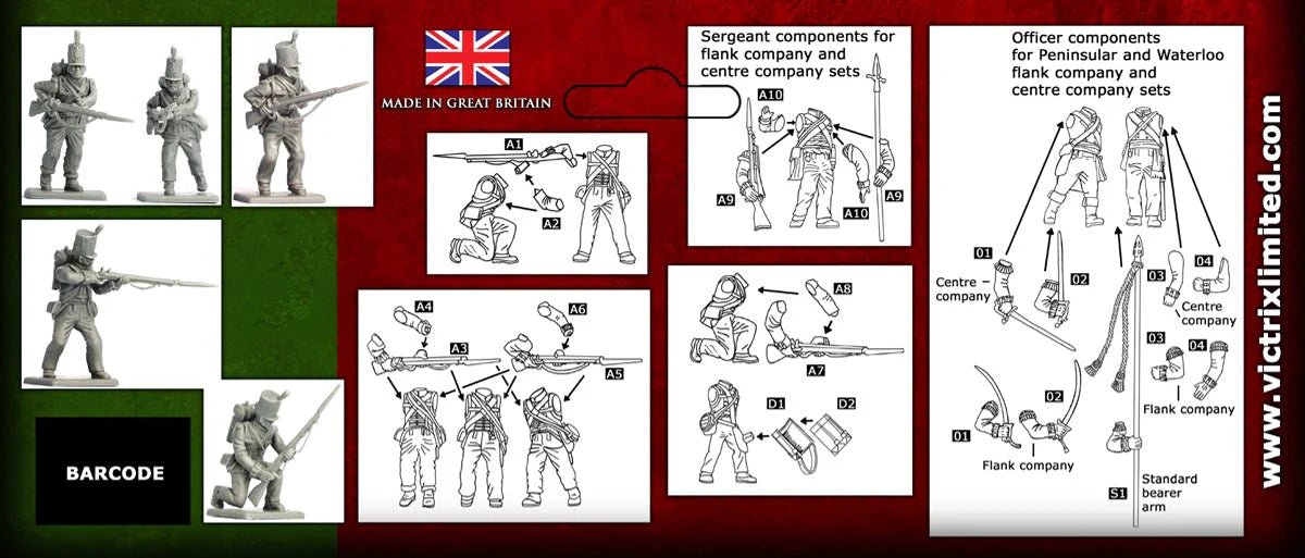 British Peninsular Infantry Centre Companies - Fog of Wargames - 