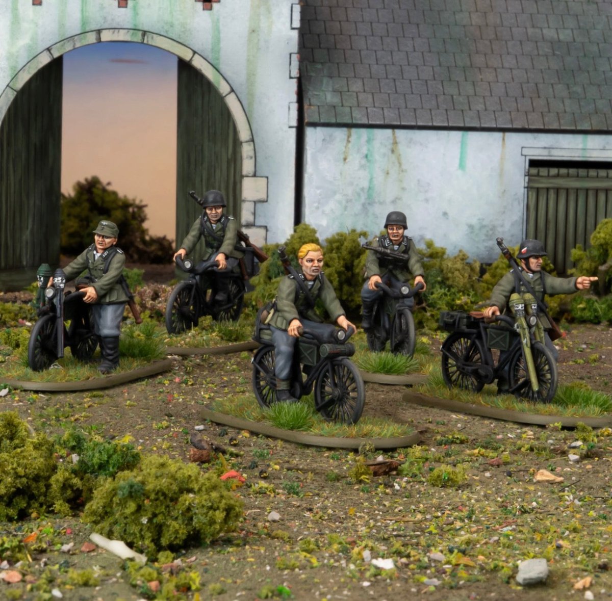 Early War German Infantry On Bicycles - Fog of Wargames - 