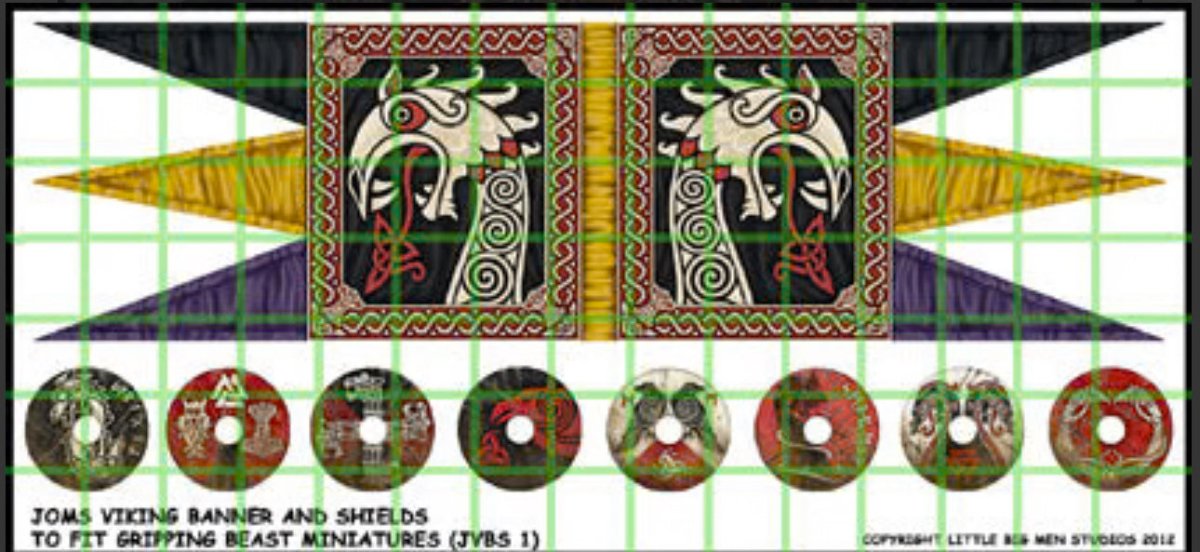 Joms Viking Banner and shields - Fog of Wargames - 