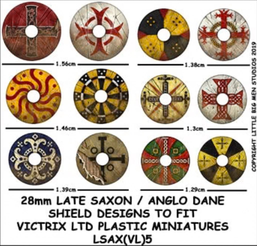 Late Saxon / Anglo Dane Shield Designs LSAX 5 - Fog of Wargames - 