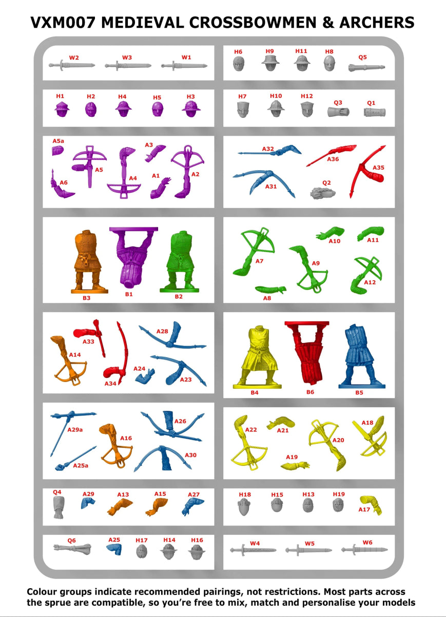 Medieval Crossbowmen & Archers - Fog of Wargames - 