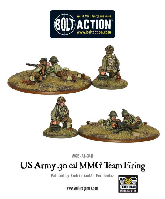 US Army 30 Cal MMG team firing - Fog of Wargames - 