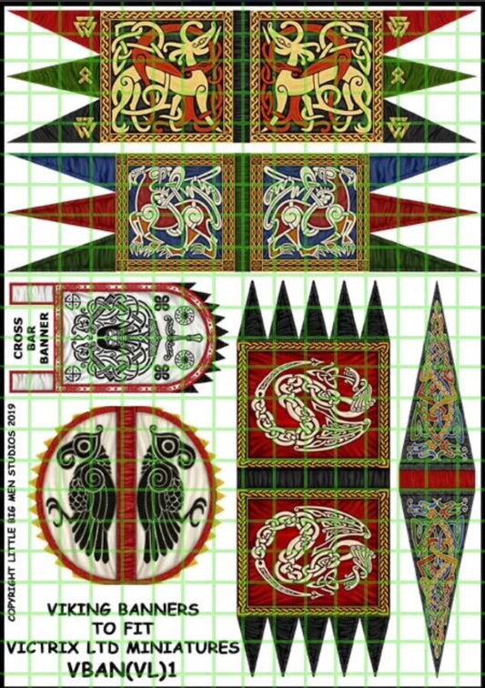 Viking Banner Sheet 1 - Fog of Wargames - 