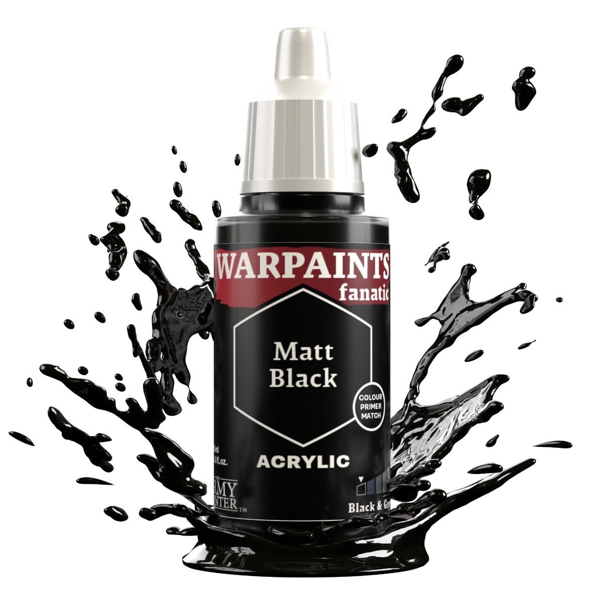 Warpaints Fanatic: Matt Black - Fog of Wargames - 5713799300125