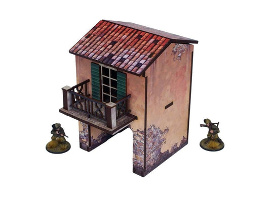 WW2 Italy Gate Balcony (1) PREPAINTED [28mm/1:56] - Fog of Wargames - 