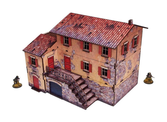 WW2 Italy Large House (1) PREPAINTED [28mm/1:56] - Fog of Wargames - 